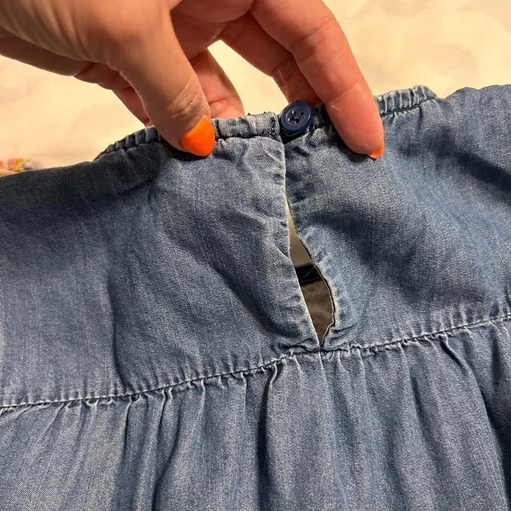 Embroidered Denim and Striped girls shirt bundle